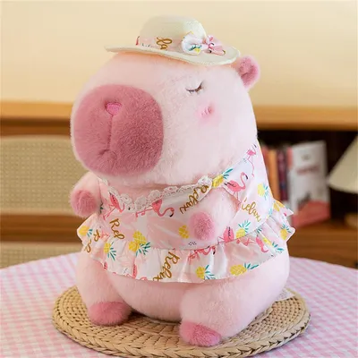 Produktbild von Capybara Kuscheltier Wasserschwein Plüschtier Rosa 30 cm