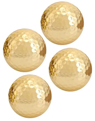 Obrázok produktu pre Sada štyroch zlatých golfových loptičiek, vhodná na tréning a ako darček