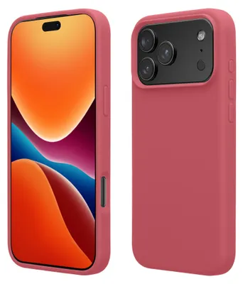 Produktbild von kwmobile Handyhülle für iPhone 17 Pro Hülle, für iPhone 17 Pro Case - Hülle Silikon - kabelloses Laden - Dark Rose