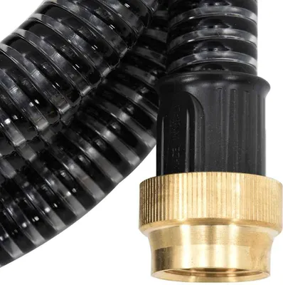 Obrázek produktu pro vidaXL Sací hadice s mosaznými koncovkami černá 1,1" 7 m PVC