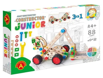 Zdjęcie produktu dla ALEXANDER Gra Drewniany Konstruktor 3w1: Wózek, Samochód, Ciężarówka