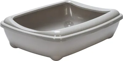 Produktbild von Karlie Katzentoilette mit Rand Arist-O-Cat grau, Maße: 50 x 38 x 14 cm