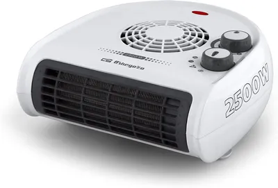 Zdjęcie produktu dla Orbegozo FH 5030, Wentylator elektryczny ogrzewacza pomieszczeń, Wewnętrzna, Biurko, Podłoga, Stół, Czarny, Biały, obrotowy, 2500 W