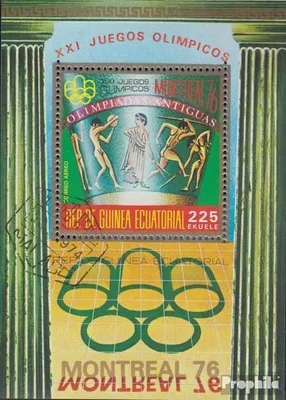 Produktbild von Briefmarken Äquatorialguinea 1975 Mi Block201 (kompl.Ausg.) gestempelt Olympische Sommerspiele 76