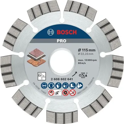 Produktbild von PRO Multi Material Diamanttrennscheibe, 115 x 22,23 x 2,2 mm