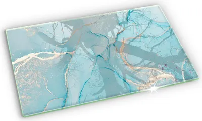Produktbild von Glasplatte für Grabkerzen Gummifüße Glas Motiv - 52x30 cm - Abstraktionsstein