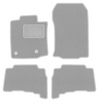 Productafbeelding van Velours automatten voor Toyota Land Cruiser J150 vanaf 2009 – 4-delig, grijs, op maat – Wielganizator OSLO