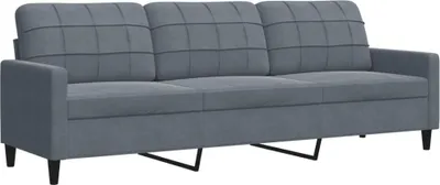 Produktbild von vidaXL 3-Sitzer-Sofa Dunkelgrau 210 cm Samt