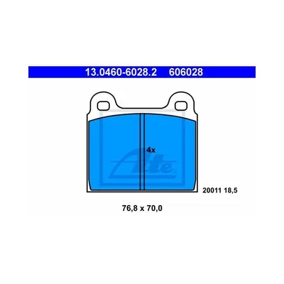 Image de Jeu de garnitures de frein Ate, frein à disque 13.0460-6028.2