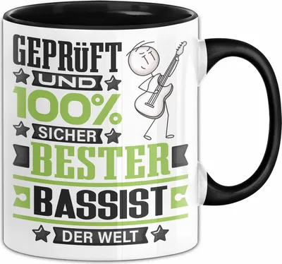 Produktbild von Bassist Geschenk Lustiger Spruch für Bassist Geschenkidee Bester Bassist Der Welt (Schwarz)