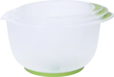 Obrázek produktu pro Sada 3 mís na míchání Excellent Houseware, polypropylen, 1,5/2/2,5 l, transparentní/šedá