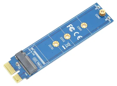 Image de Carte adaptateur NVMe, lecteur de disque SSD, carte PCI-E 1x, carte de test, accessoires informatiques pour la conversion de PCI-E vers NGFF M.2