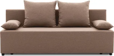 Produktbild von Schlafsofa SINE und Bettaksen - Couch mit Schlaffunktion - Einfaches Design - Kissen - Stoff: LUX 02 Cappuccino
