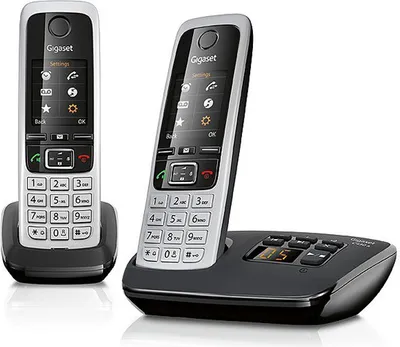 Produktbild von Gigaset C430A DUO Strahlungsarmes Schnurlostelefon mit Anrufbeantworter, Farbdisplay, Rufnummernanzeige, 14h Sprechzeit, 13 Tage Standby, Freisprechfunktion, Babyfon-Funktion, DECT