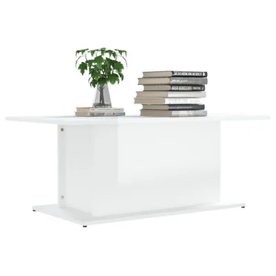 Produktbild von "2026 Aktion"Couchtisch - CLORIS - Wohnzimmertisch - Robust und langlebig - Hochglanz-Weiß 102x55,5x40 cm Holzwerkstoff - DEMöbel5114144