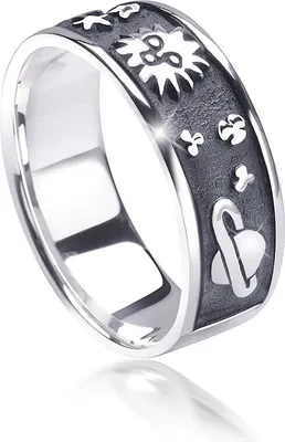 Produktbild von MATERIA Damen Bandring Sonne Mond Sterne Planet 925 Silber antik e Fertigung #SR-124
