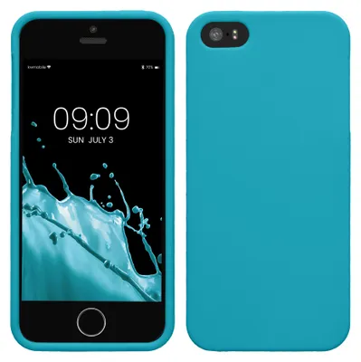 Produktbild von kwmobile Hülle für Apple iPhone SE (1. Gen. 2016) / iPhone 5 / 5S TPU Case - Handyhülle unterstützt kabelloses Laden, flexible Schutzhülle, gummiertes