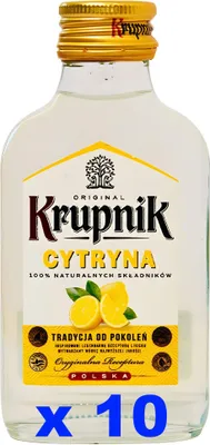 Produktbild von Krupnik Zitronenlikör Cytryna 10er Set (10 x 100ml) 30% vol.