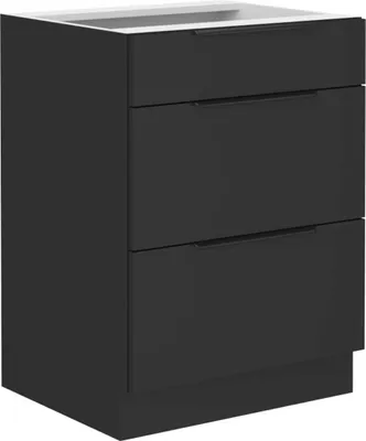 Produktbild von Unterschrank Siena schwarz 60 D 3S BB