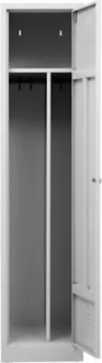 Produktbild von Garderobenspind Camel | 1-Fach mit Pro-Aufteilung| HxBxT 180x41x50 cm | Vorhängeschloss | Grau