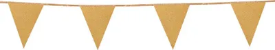 Produktbild von Wimpelkette Glitzer gold 6m 18cm