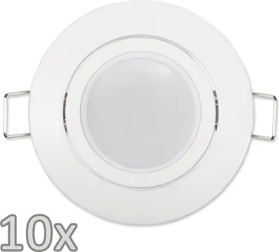 Produktbild von Einbauleuchten-Set McShine 10xRahmen 10xLED-Modul 3W 265 lm 230V weiß