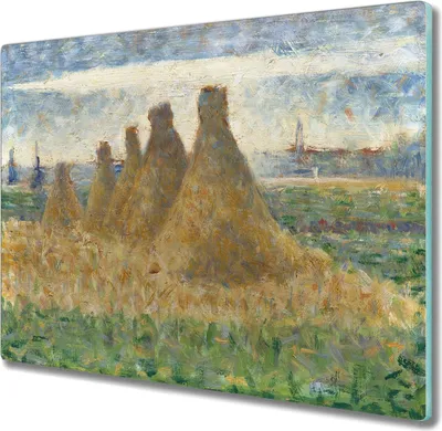 Produktbild von Coloray Hackbrett Herdabdeckplatte 60x52 cm Küchenbrett Kochplattenabdeckung Schneidebrett - Heuschober Seurat