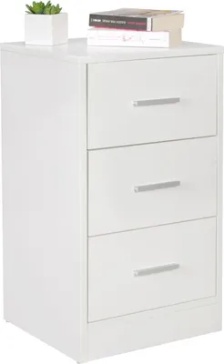 Image de Chevet OLAV Table de nuit en bois moderne avec 3 tiroirs