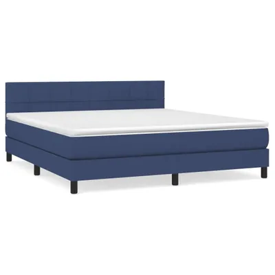 Produktbild von Boxspringbett mit Matratze Blau 160x200 cm Stoff