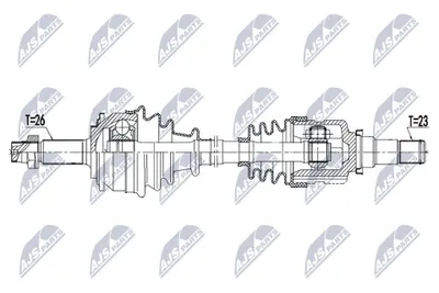 Produktbild von NTY NPW-TY-165 Antriebswelle Vorne Rechts für TOYOTA Yaris Schrägheck (P13)