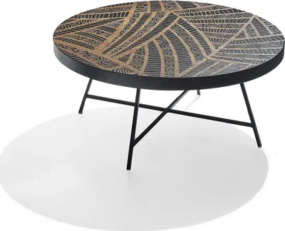 Produktbild von Runder Couchtisch Beistelltisch Wohnzimmer Tisch Beistell Italienischer Stil