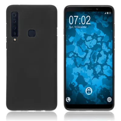 Produktbild von PhoneNatic Case kompatibel mit Samsung Galaxy A9 (2018) - schwarz Silikon Hülle matt Cover