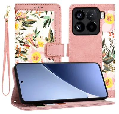 Produktbild von Techsuit FlipCraft Book Wallet Klapphülle mit Kabel für Xiaomi 15 Pro - Sweetheart Pink