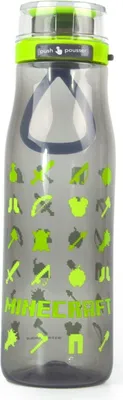 Produktbild von Minecraft - Sportflasche "Resources Kiona" NS6194 (Einheitsgröße) (Grau/Grün)