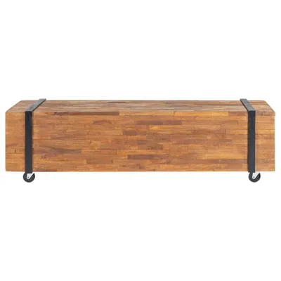 Image de vidaXL Armoire TV 110x30x32,5 cm bois massif teck