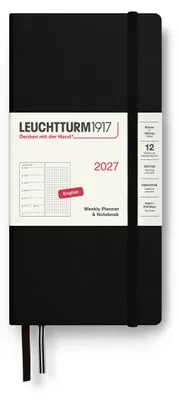 Image de Calendrier hebdomadaire LEUCHTTURM1917 pour 2027, format portefeuille (B6+ x A6) avec bloc-notes - Agenda