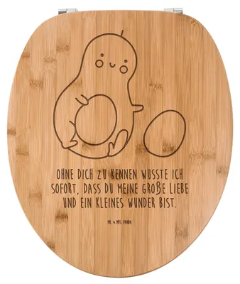 Produktbild von Mr. & Mrs. Panda WC-Brille Avocado Kern rollt - Transparent - Geschenk, Geburtstag, WC Deckel, Klobrille, Avocados, Schwanger, Klodeckel, Toilettendeckel, Geburt, Klositz