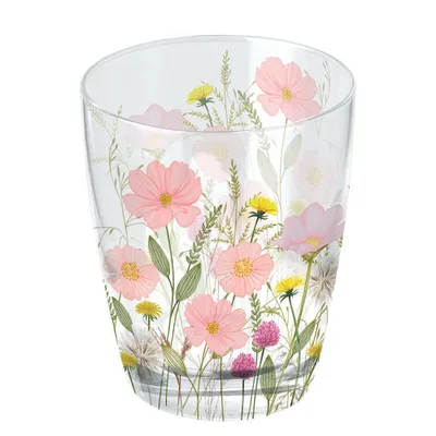 Immagine prodotto di Bicchiere da acqua Ø 8 h 9 cm 0,25 L Fiori Colori pastello rosa