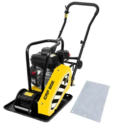 Produktbild von Güde Rüttelplatte GRP 80E | Verdichter 5,5PS | 14kN | Fahrwerk