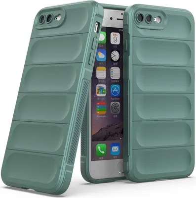 Image de coque pour iPhone 8 Plus, Coque de protection antichoc en silicone TPU souple pour iPhone 8 Plus/ 7 Plus Vert