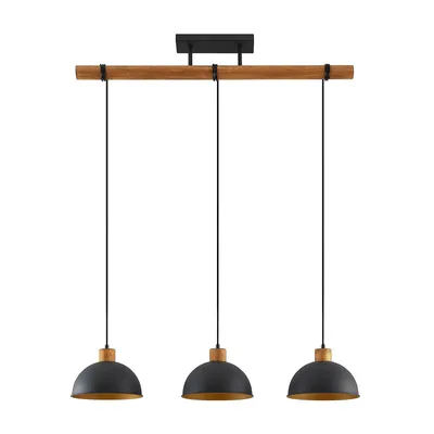 Zdjęcie produktu dla Lampa wisząca Lindby Flurin, 3 źródła światła, 107 cm, czarny, metal