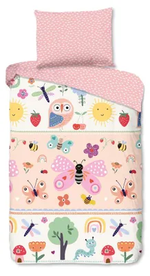 Productafbeelding van Good Morning Kinderdekbedovertrek "Rinke" - Off-Wit - (140x200 cm) - 100% Katoen