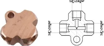 Zdjęcie produktu dla Złącze Trójnik 3/8X24 Df
