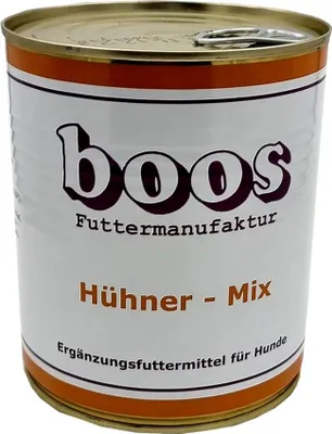 Produktbild von Boos Hühner Mix 800g I Ergänzungsfuttermittel für Hunde I Hundefutter Nassfutter I Hühnermägen Hühnerherzen Hühnerleber Barf