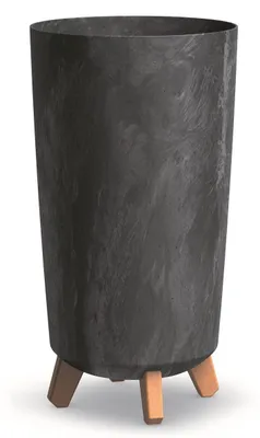 Produktbild von BirnePower Gracia Tubus Slim Effect Blumentopf Beton Optik Hoch (36,5 cm, Anthrazit)