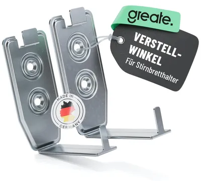 Produktbild von greate 2x Verstellwinkel für Stirnbretthalter für Dachrinne 280 halbrund - Germany - Rinnenhaken verzinkt