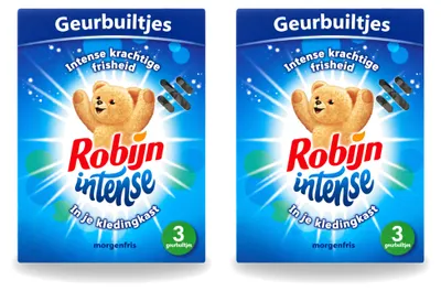 Immagine prodotto di 2 sacchetti profumati Robijn Intense, fragranza "Freschezza", confezione , 2 pezzi