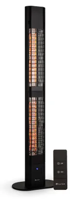 Productafbeelding van Infrarood Terrasverwarmer - 3000 Watt - Staand - Zwart Aluminium - Met Afstandsbediening