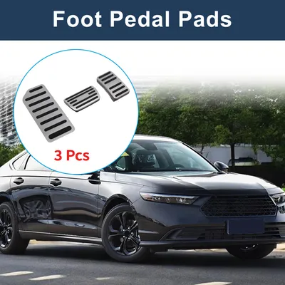 Produktbild von 3 Stück Automatische Fu?pedalauflagen Gaspedalauflagen Für Honda Accord 2016-2022 Aluminiumlegierung Silberton