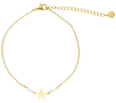 Produktbild von Wildcat Fußkette - Starfish Fußkettchen  - Gold - Chirurgenstahl 316L - wasserfest, langlebig, hautverträglich, Gold
